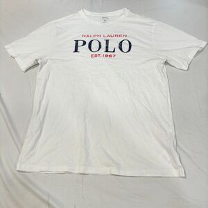 Polo Ralph Lauren T-Shirt White Spell Out Boy's Size XL Short Sleeve